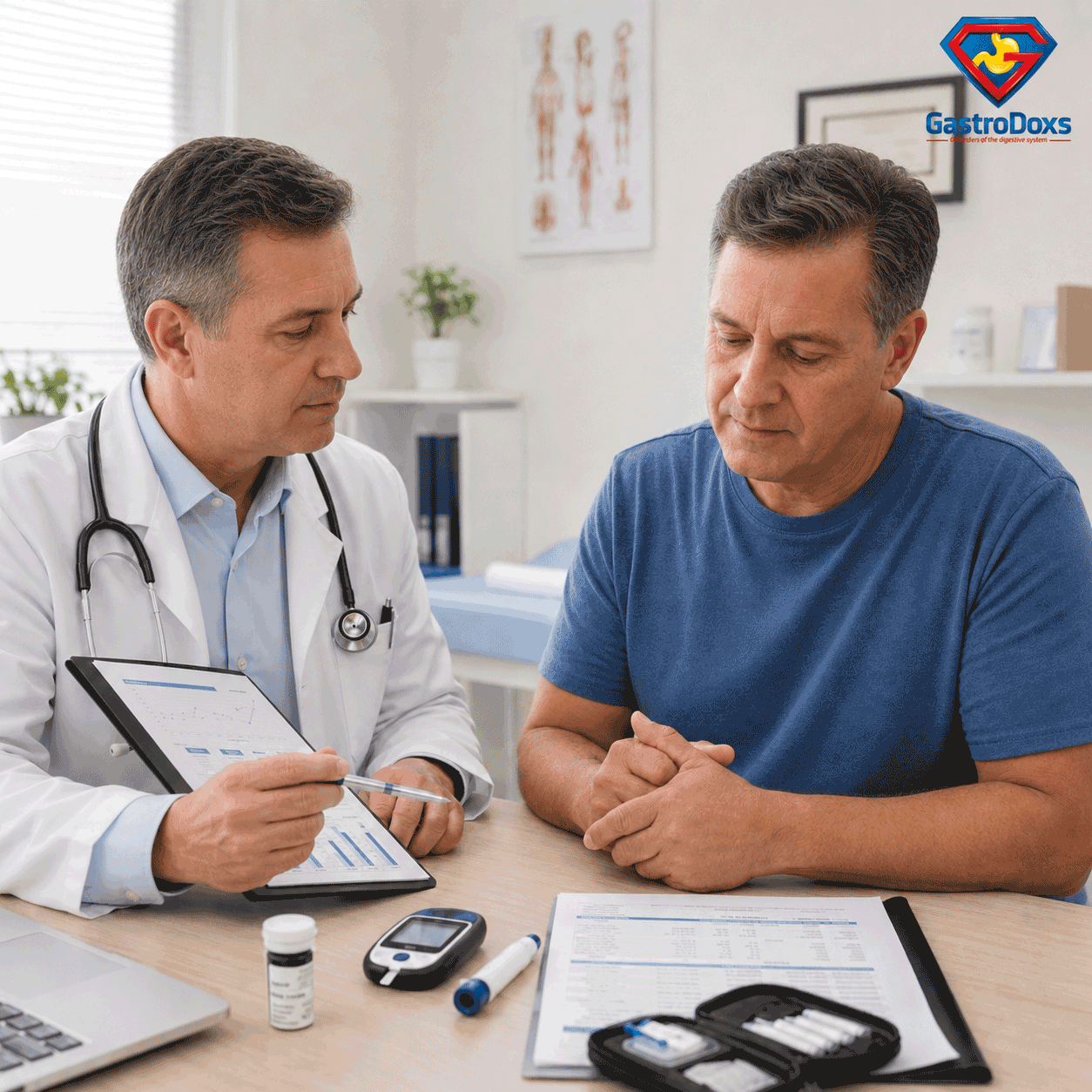 Diabetes mellitus diagnostic evaluation and specialist consultation