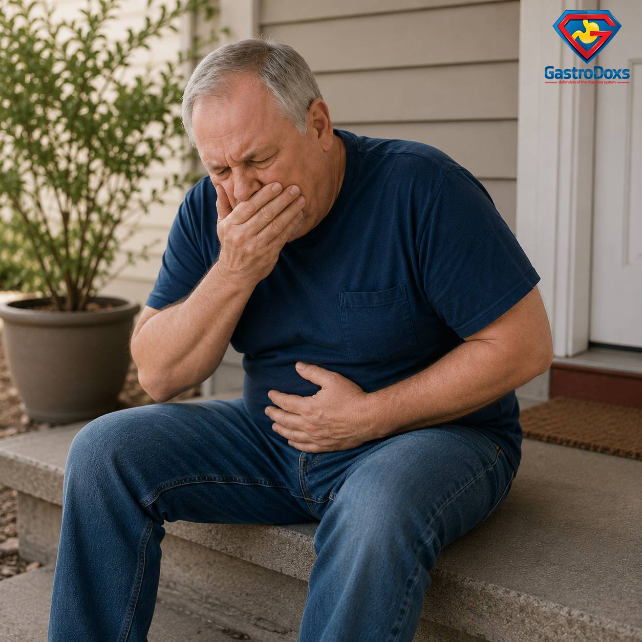 Patient experiencing pale clay stools