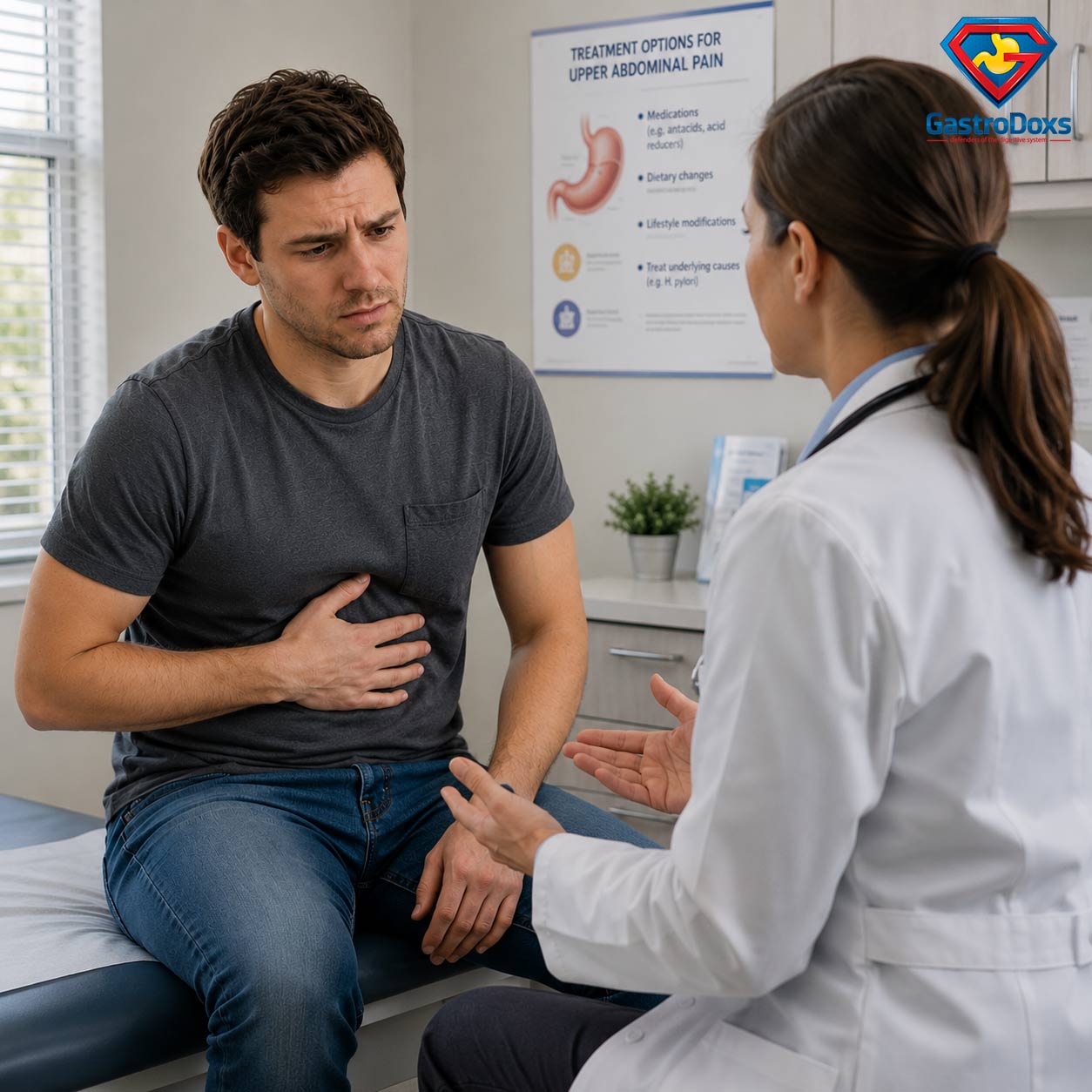 Upper Abdominal Epigastric Pain treatment and specialist evaluation