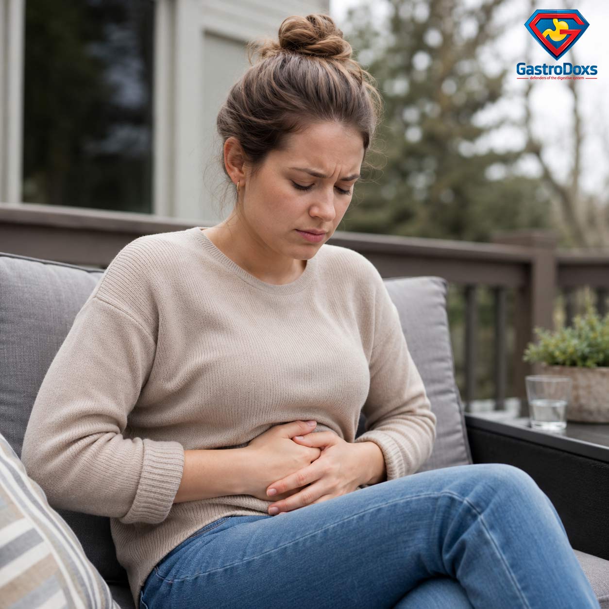 Patient education image representing vomiting blood or hematemesis