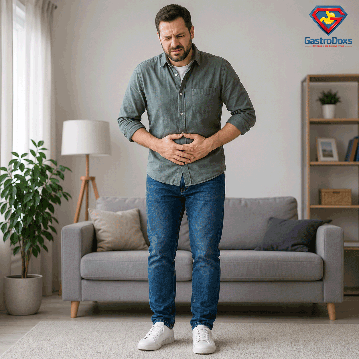 Patient experiencing constipation and abdominal discomfort