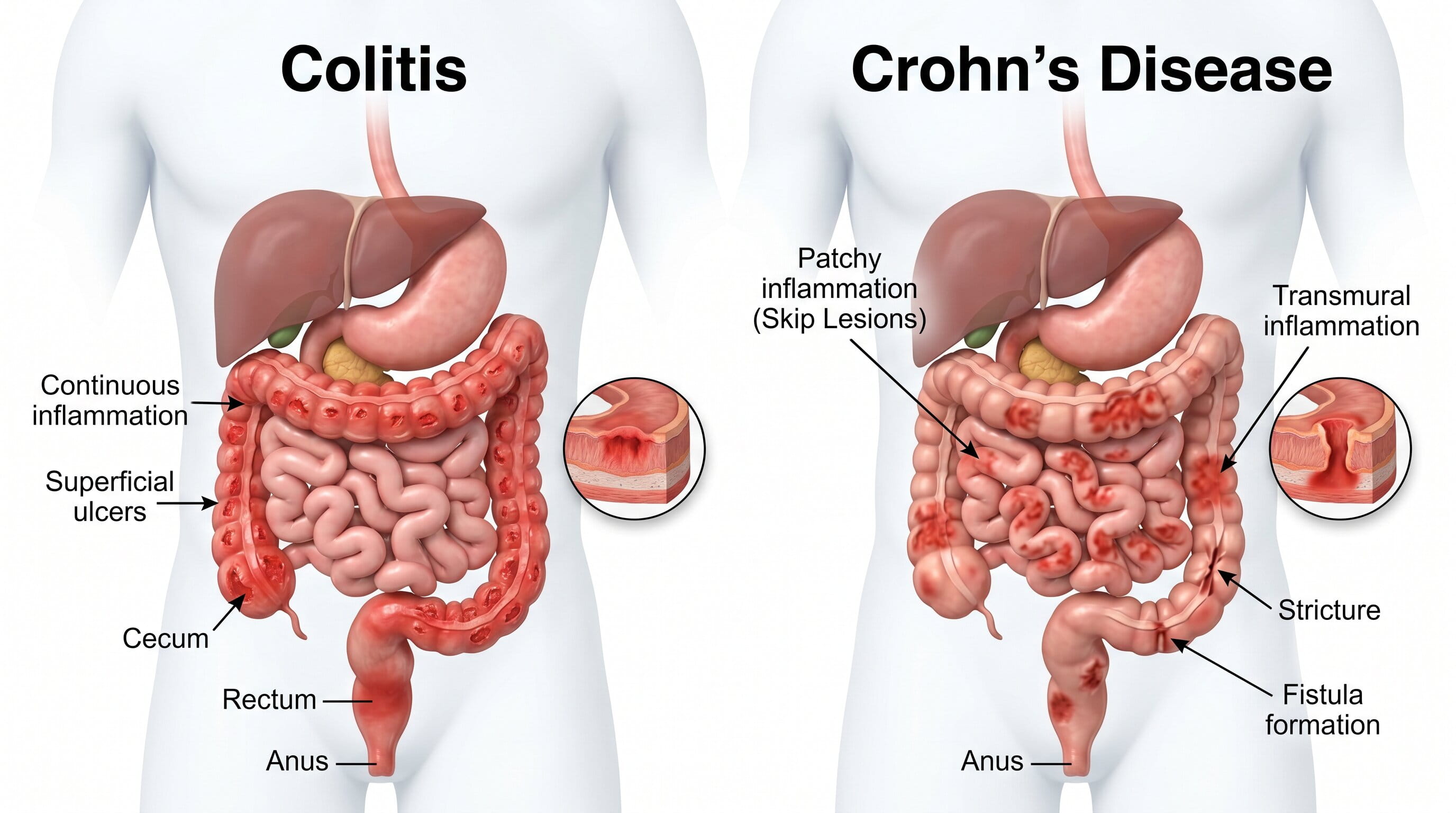 Colitis vs Crohn’s Disease: Key Differences Explained